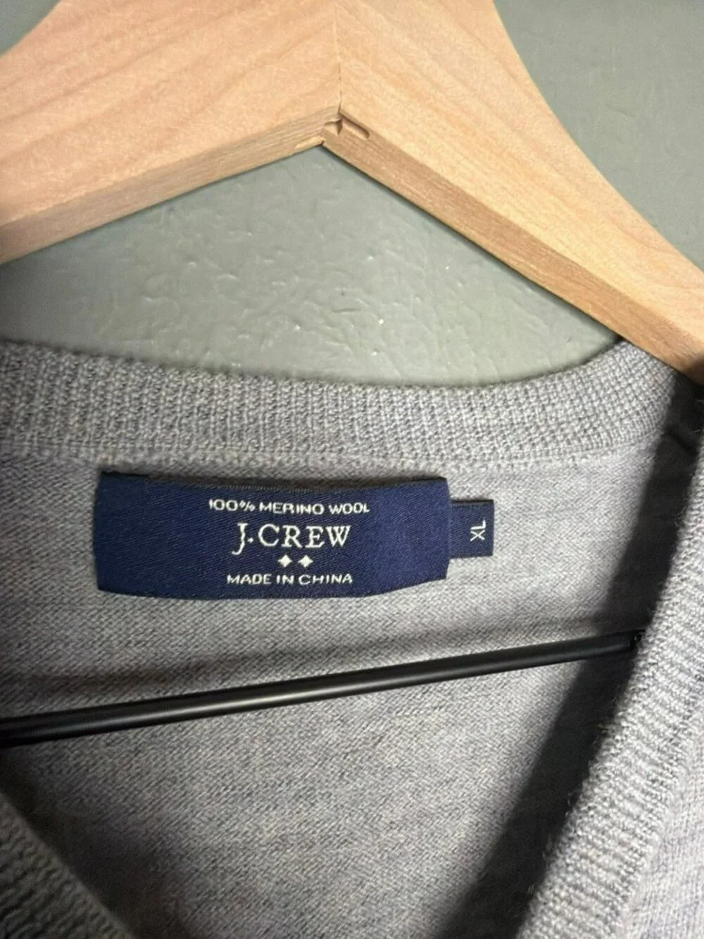 J.Crew Gray 100% Merino Wool Sweater Vest Men's XL